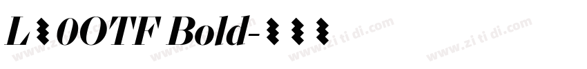 L告0OTF Bold字体转换